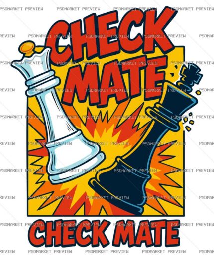 Checkmate Vector Print — print design preview