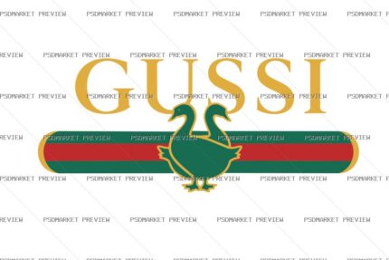 GUSSI Goose Parody Vector Print — PSD template preview