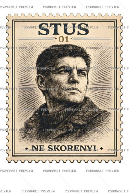 Vasyl Stus Stamp Print protected preview