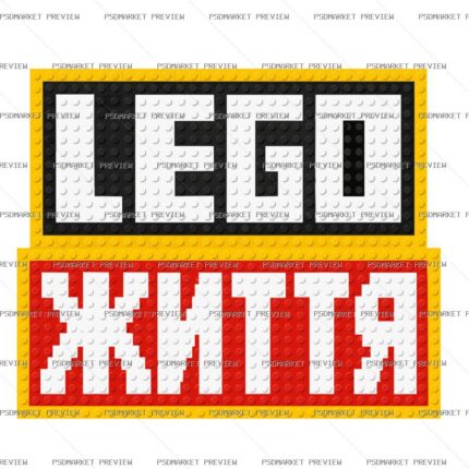 LEGO Life Vector Print — PSD template preview