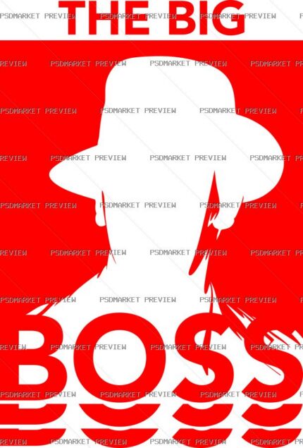 The Big Boss Vector Print — PSD template preview