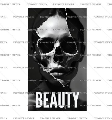 Beauty Skull Print — print design preview