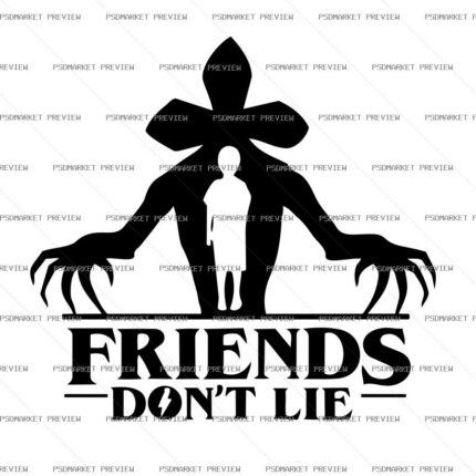 Friends Don’t Lie Vector Print protected preview