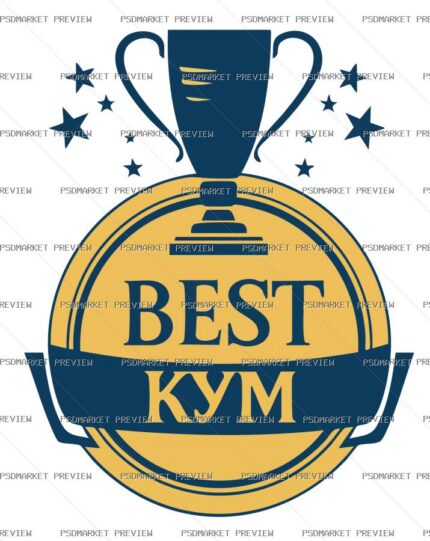 Ukrainian Best Godfather Medal Vector Print — PSD template preview