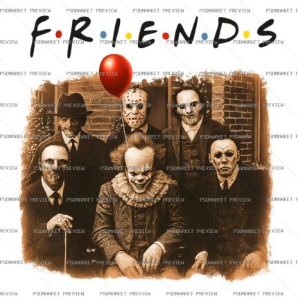 Friends Gothic Family Print — print design preview