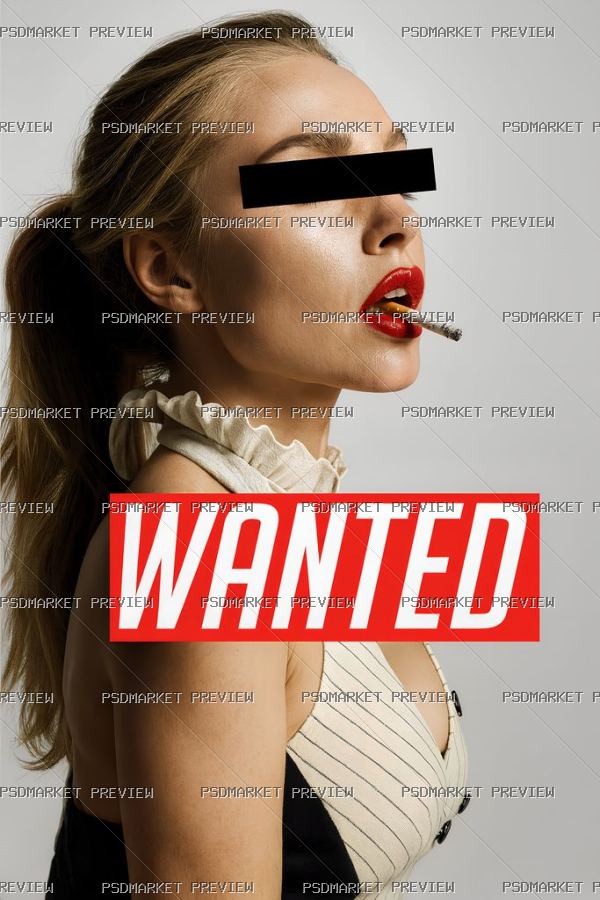 Wanted Woman Meme Print – JPG — PSD template preview
