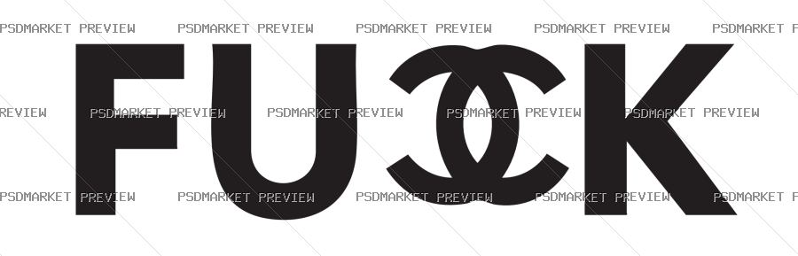 Fashion Parody Wordmark Vector Print — print design preview