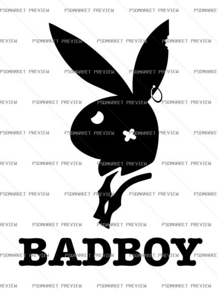 Badboy Rabbit Vector Print — print design preview