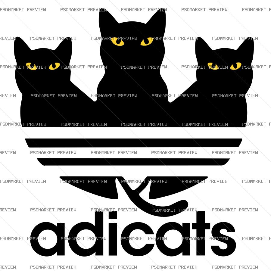 Adicats Vector Print — print design preview