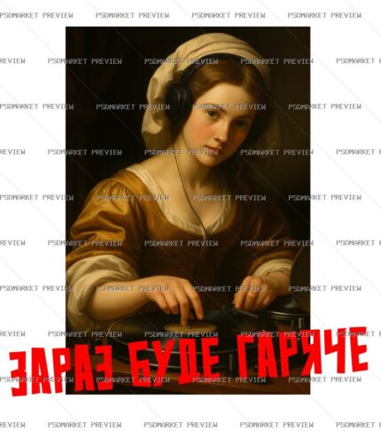 It Will Be Hot Now Renaissance Woman Vector Print protected preview