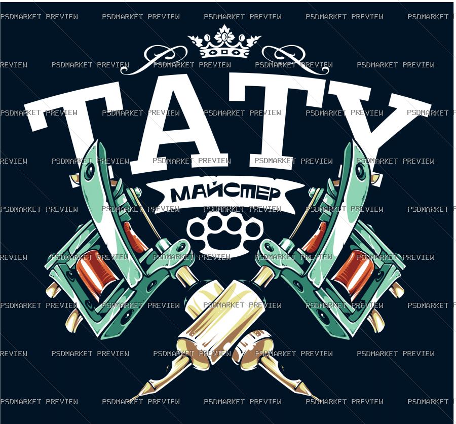 Tattoo Master Vector Print — print design preview