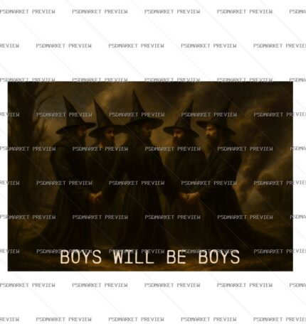 Boys Will Be Boys Vector Print protected preview