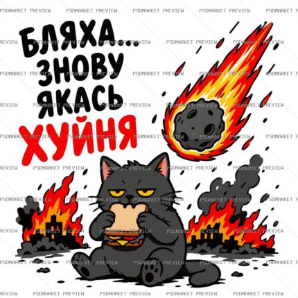 Damn, Another Mess Vector Print — print design preview