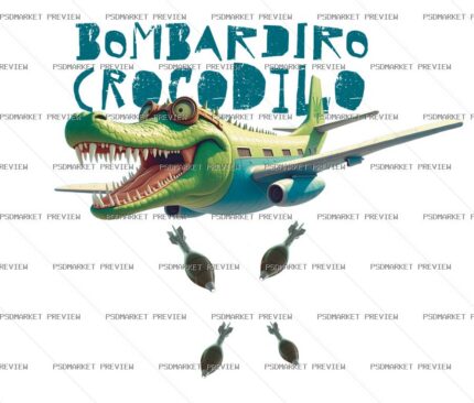 Bombardiro Crocodilo Vector Print protected preview