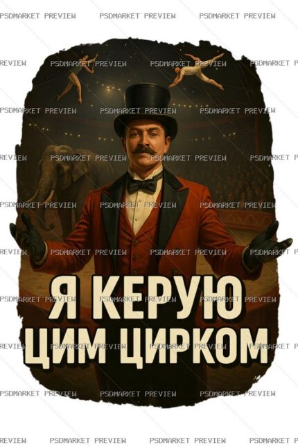 I Run This Circus Print — PSD template preview