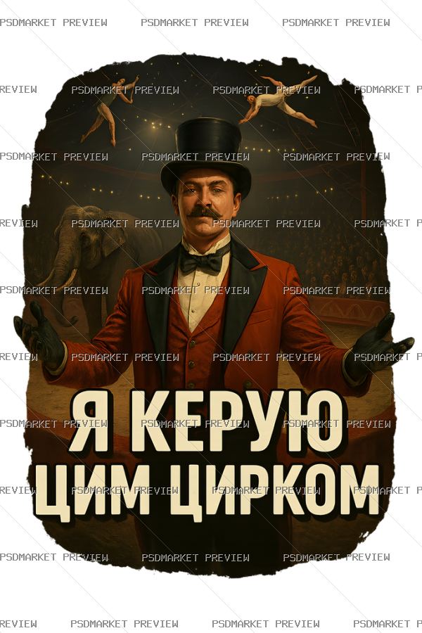 I Run This Circus Print — PSD template preview