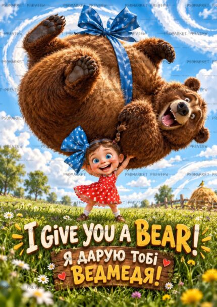 I Give You a Bear Whimsical Photo Print protected preview
