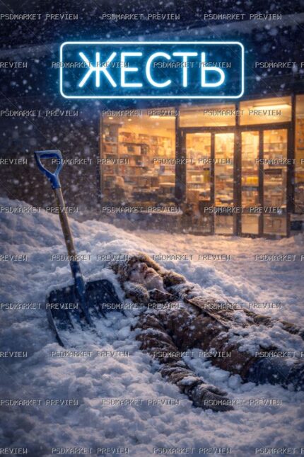 City Winter Brutality Print — print design preview