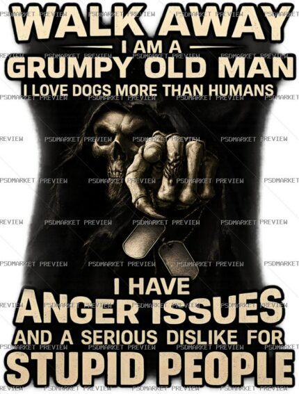 Grumpy Old Man Print protected preview