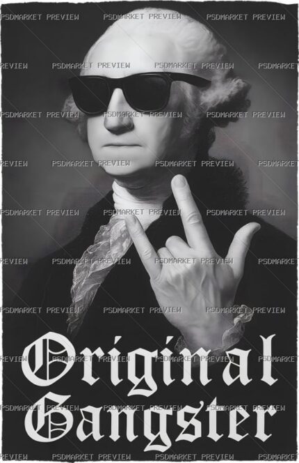 Original Gangster Portrait Print — print design preview