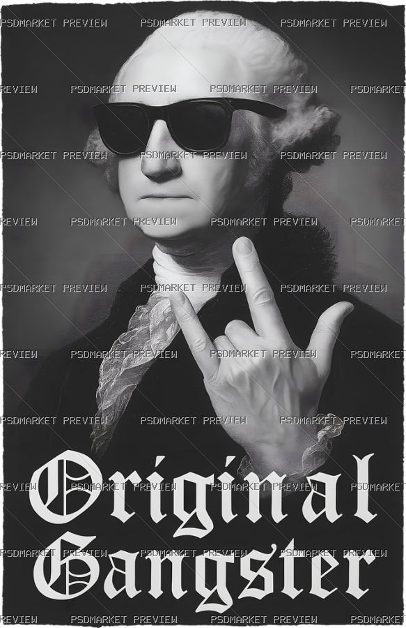 Original Gangster Portrait Print — print design preview