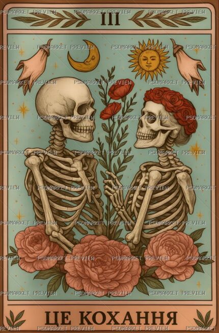 This Is Love Tarot Print — PSD template preview