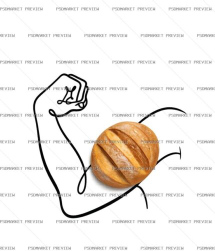 Strong Bun PNG Print — print design preview