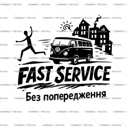 Fast Service Vector Print — print design preview