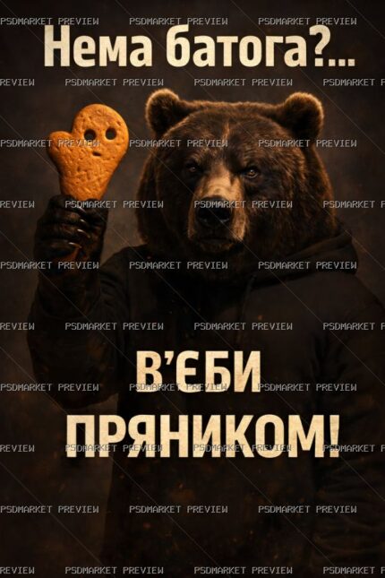 No Whip Use Gingerbread Print — PSD template preview