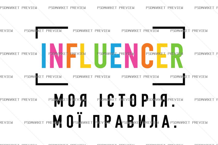 Influencer My Story Vector Print — PSD template preview