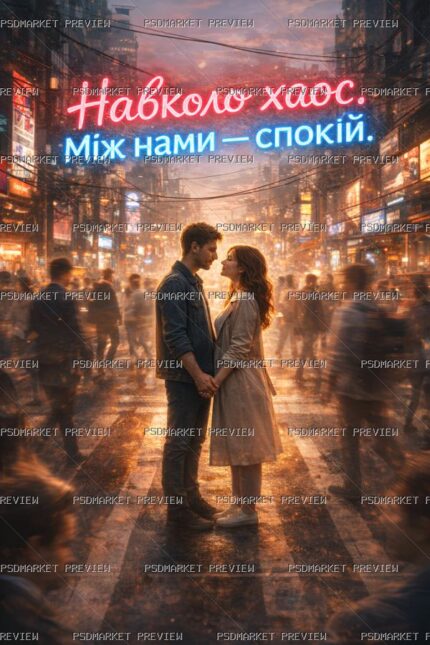 Ukrainian Calm Between Us Couple Print – PNG — PSD template preview