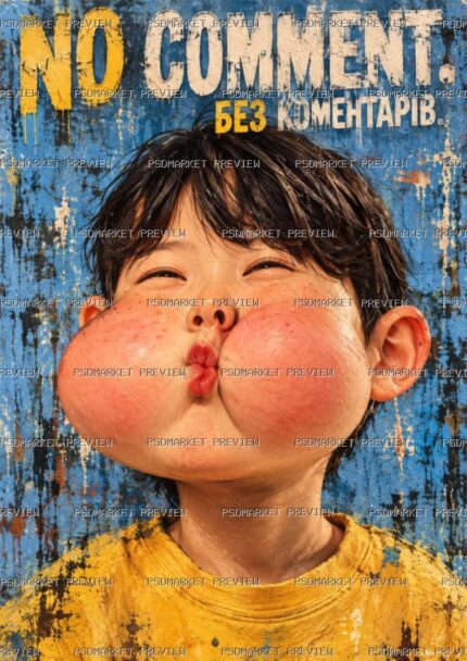 No Comment Funny Kid Print protected preview