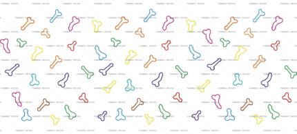 Pastel Tiny Bones Decorative Pattern Layered Print protected preview
