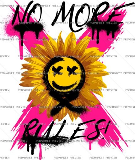 No More Rules Vector Print — PSD template preview