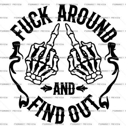 fuck around find out Vector Print — PSD template preview