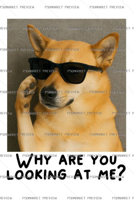 Why Are You Looking at Me Print — print design preview