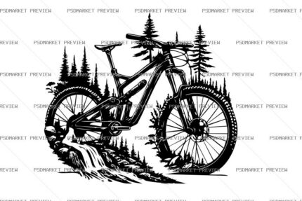 Cyclist Print Design – AI File — PSD template preview