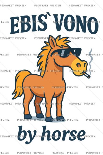 Ebis Vono Horse Vector Print — print design preview