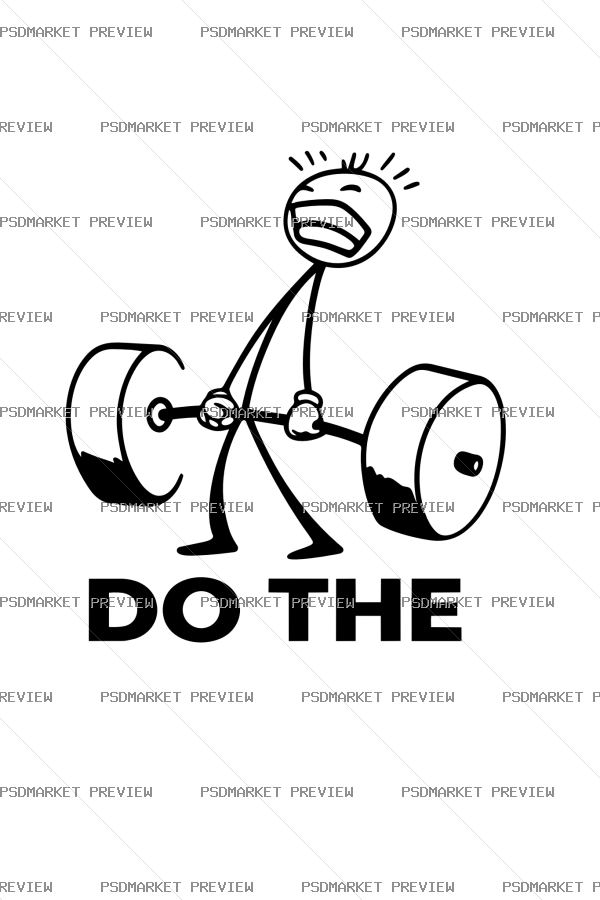 Do the Workout Vector Print — print design preview