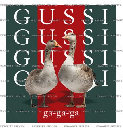 Gussi Geese Parody Print – PSD File — PSD template preview