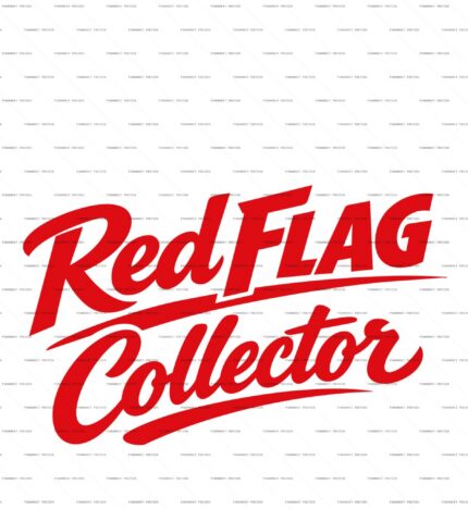 Red Flag Collector English Calligraphy PSB Print protected preview