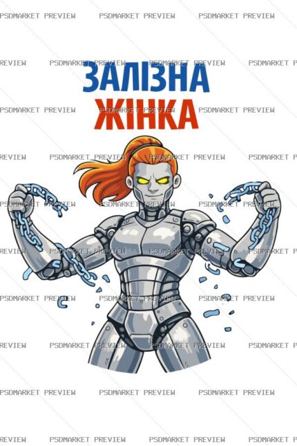 Iron Woman Vector Print protected preview