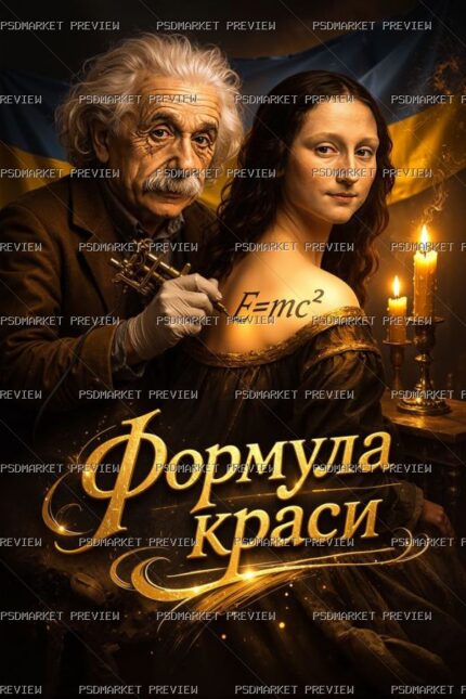 Einstein Mona Lisa Beauty Formula Print – JPG — PSD template preview