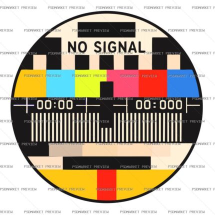 No Signal Vector Print — print design preview