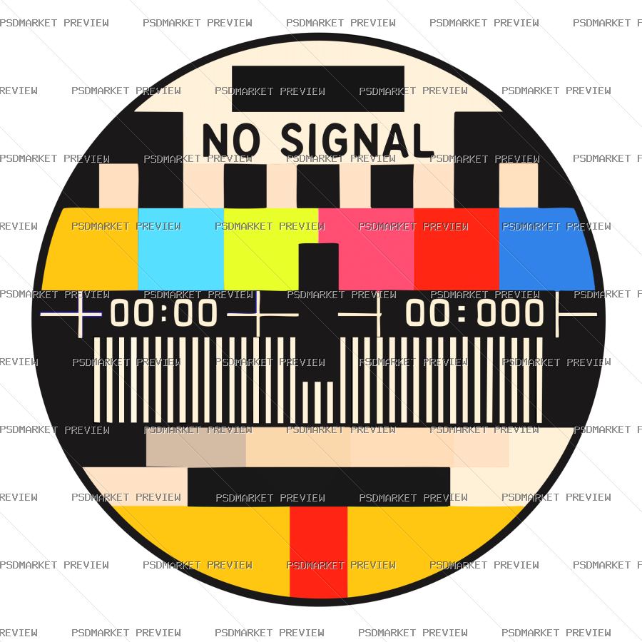 No Signal Vector Print — print design preview
