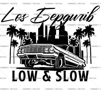 Los Berdychiv Low and Slow Vector Print — PSD template preview
