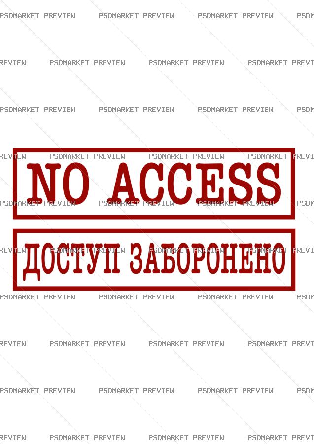 no access forbidden Vector Print — PSD template preview