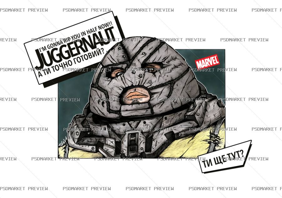 Juggernaut Are You Still Here Layered Design — PSD template preview