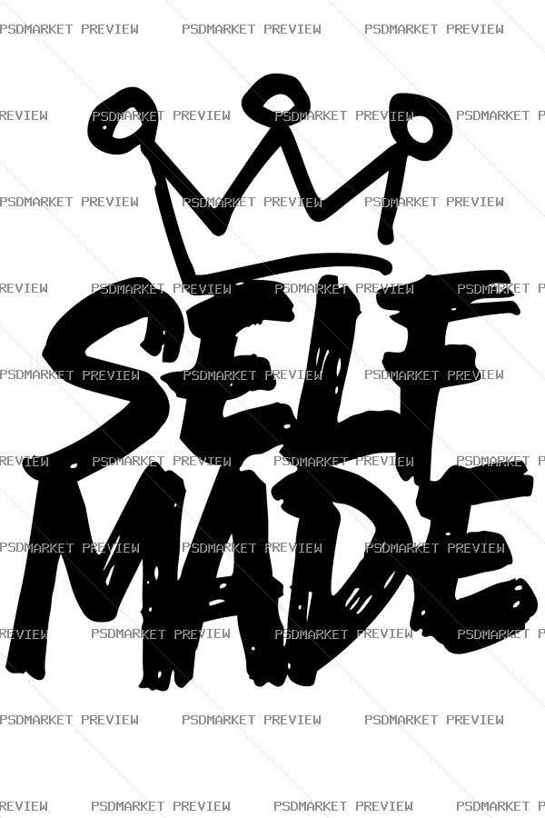 Self Made Vector Print — PSD template preview