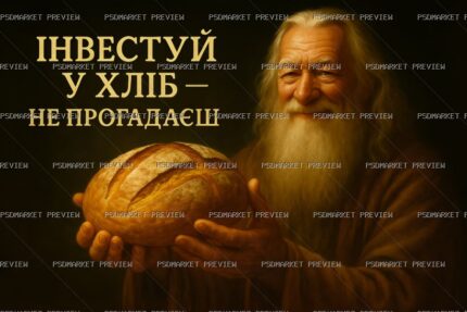 Ukrainian Invest in Bread Print – PNG — PSD template preview